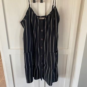 Billabong Striped Dress with Buttons